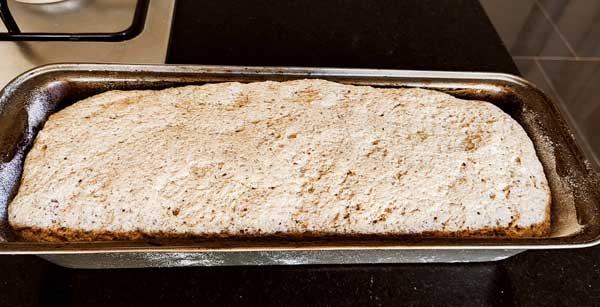 mélange bien levé avant la cuisson