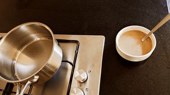 mélange eau millet à ajouter à l'eau bouillante